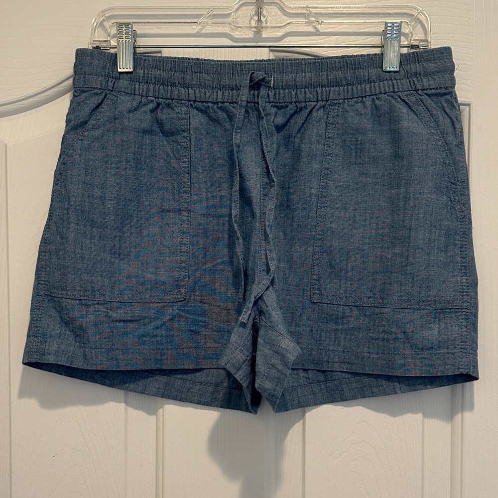 J. Crew Chambray Blue Drawstring Shorts